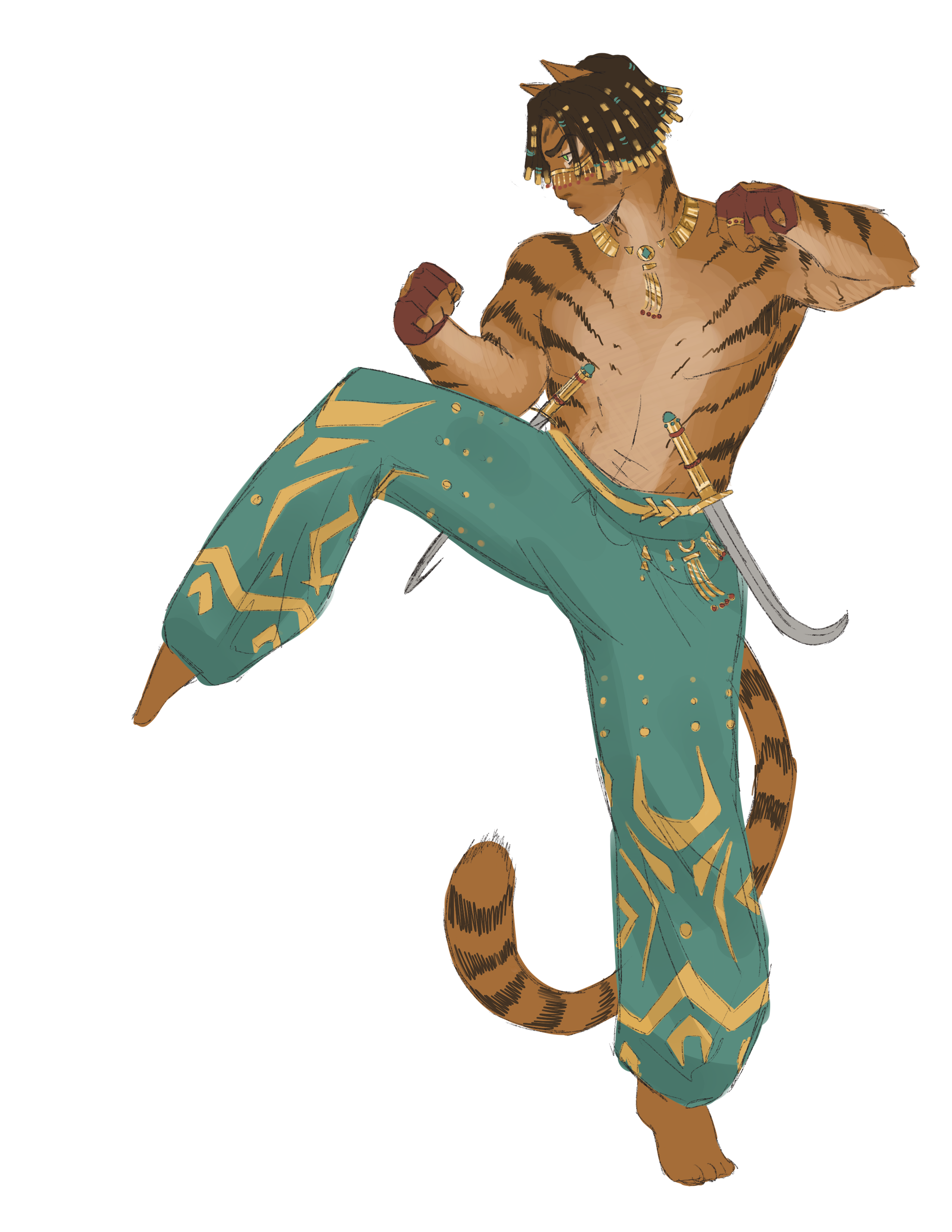 Concept art illustrating Catdrah ancestry