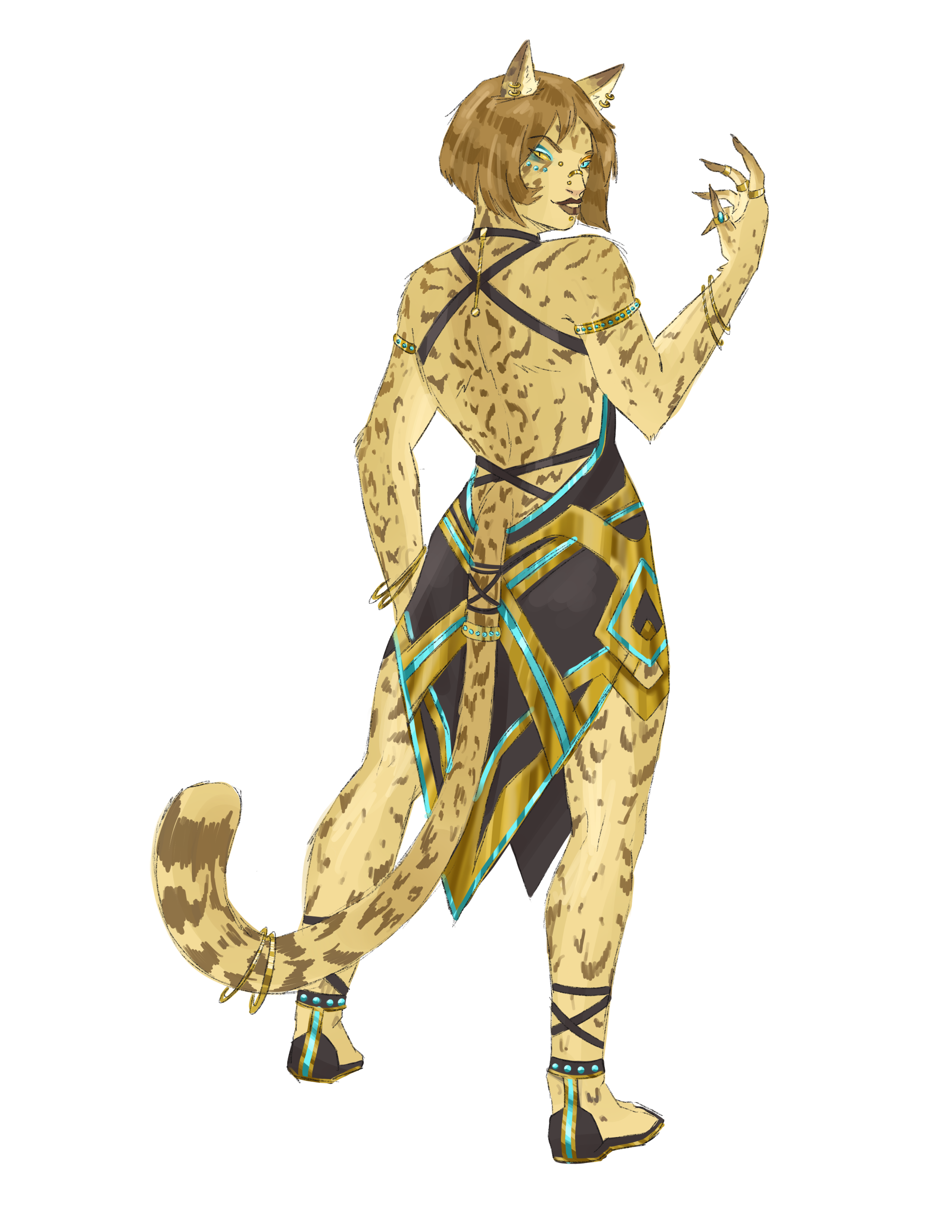 Concept art illustrating Catdrah ancestry