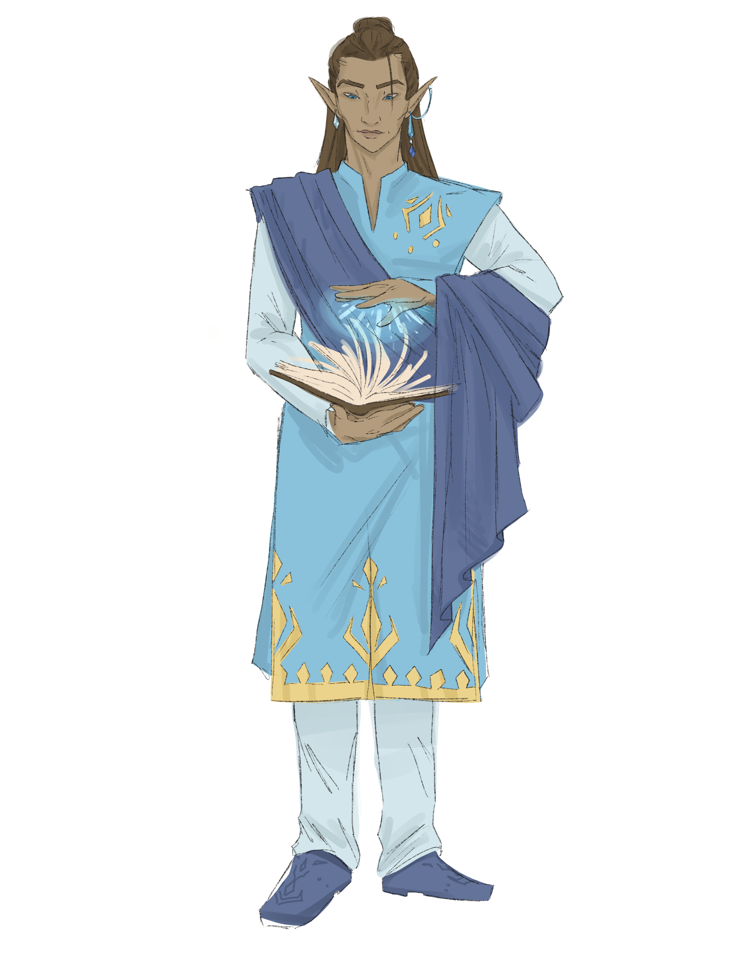 Concept art illustrating High Elf ancestry