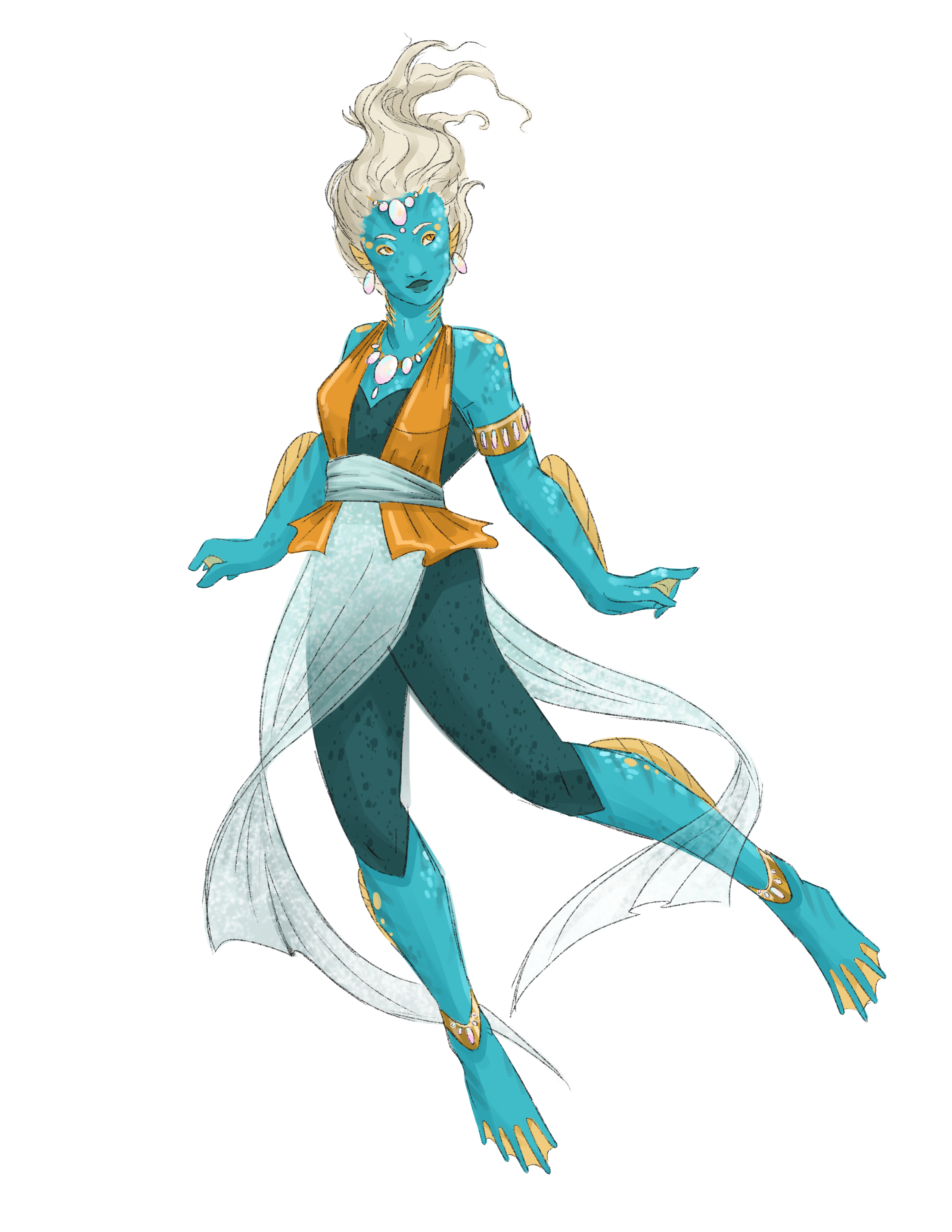 Concept art illustrating Nyad ancestry