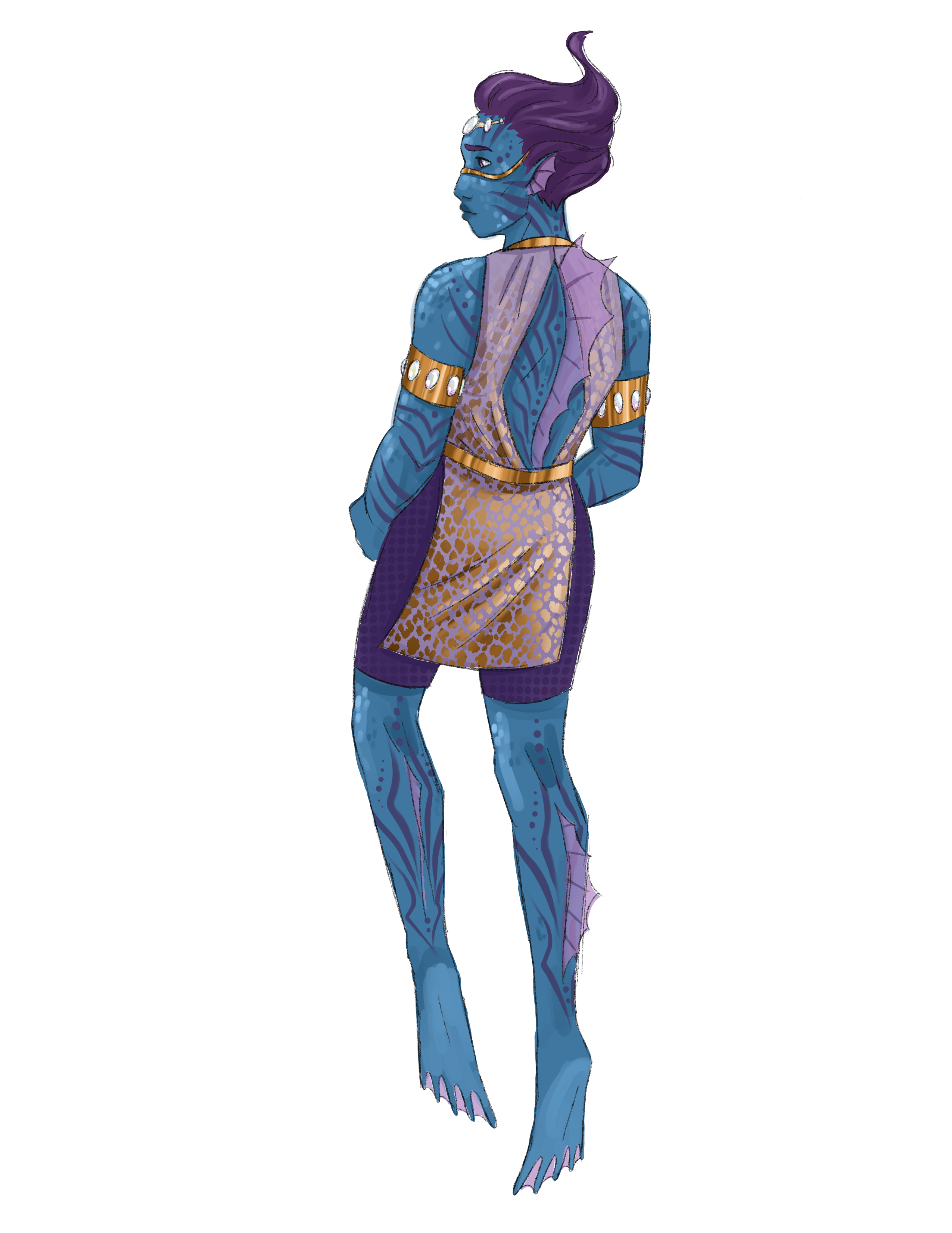 Concept art illustrating Nyad ancestry