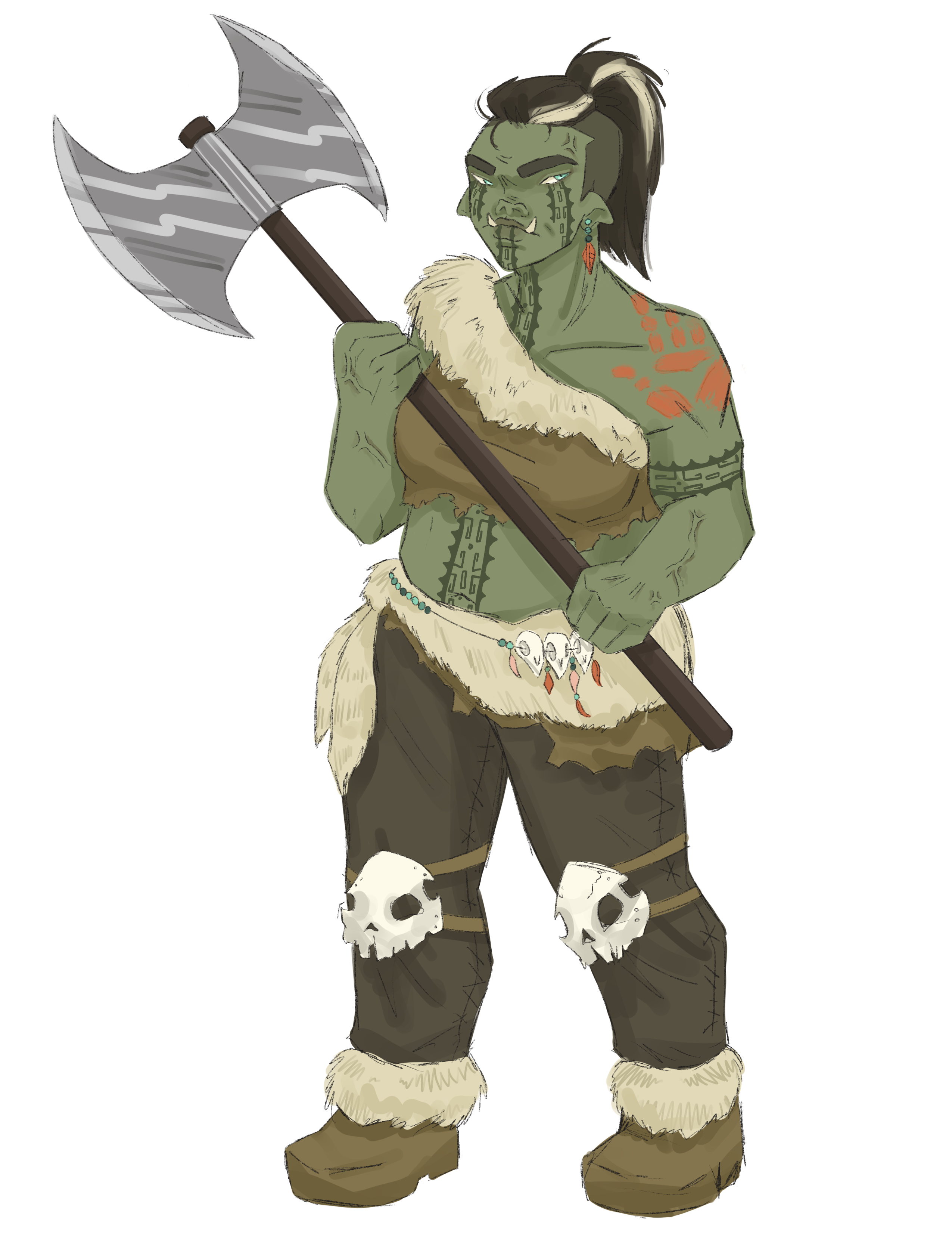 Concept art illustrating Orc ancestry