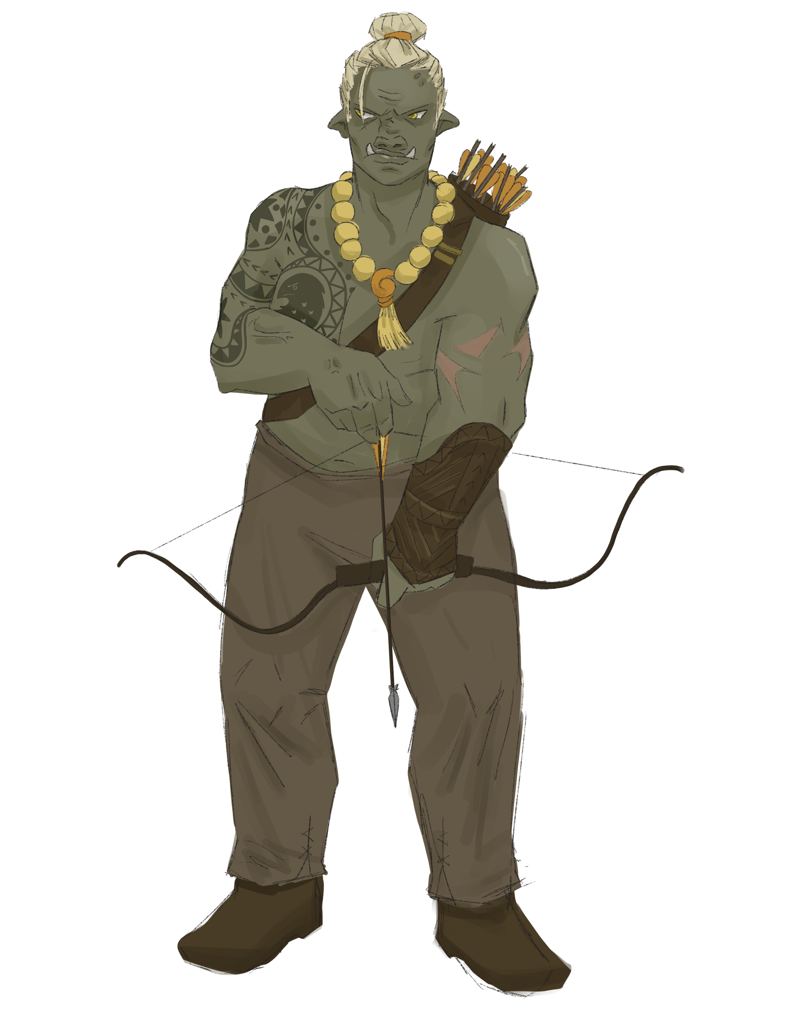 Concept art illustrating Orc ancestry